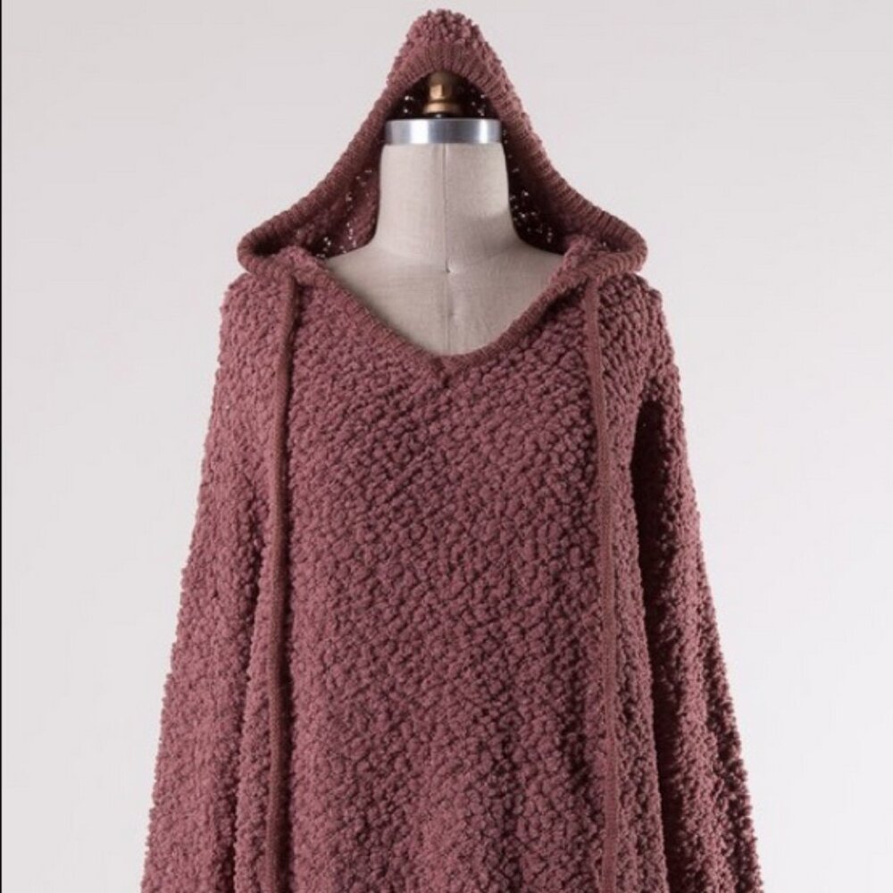 Miracle Hooded Popcorn Pullover Sweater